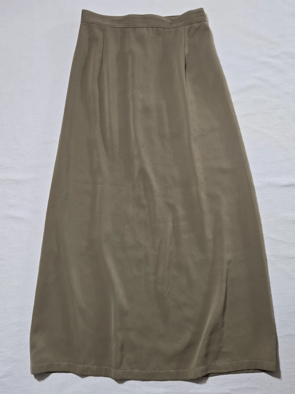 Vintage Calypso St. Barth Khaki/Olive Midi A-Line Skirt